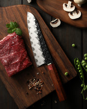 Load image into Gallery viewer, XC134 XinCraft 7" Santoku Knife (Hammered Forged)