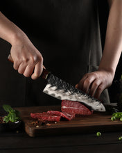 Load image into Gallery viewer, XC134 XinCraft 7&quot; Santoku Knife (Hammered Forged)

